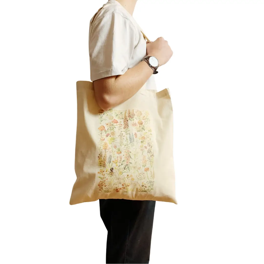 Adolphe Millot Vintage Botanical Art Tote Bag