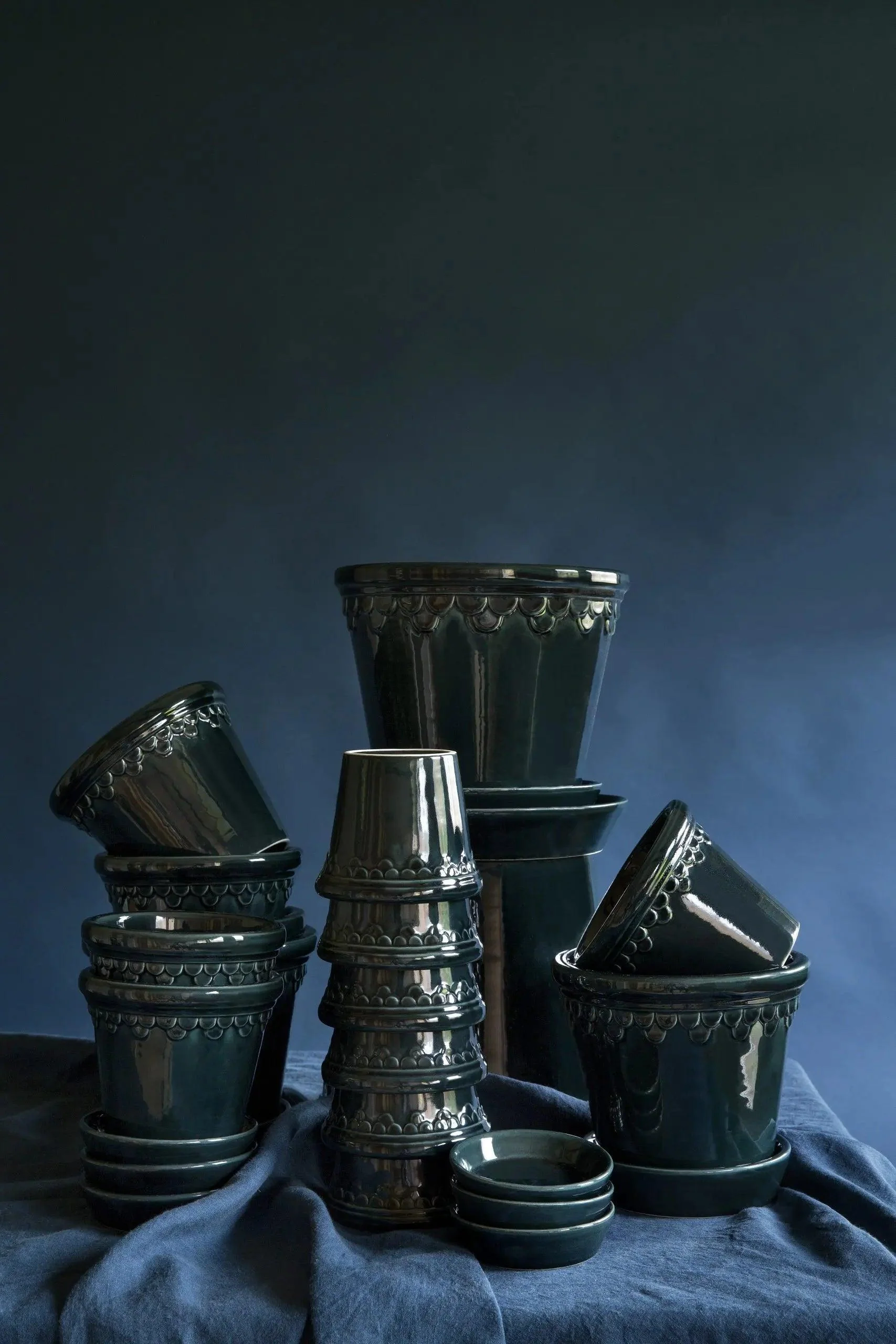 Bergs Potter Petrol Blue Glazed Copenhagen Pot - Image 3