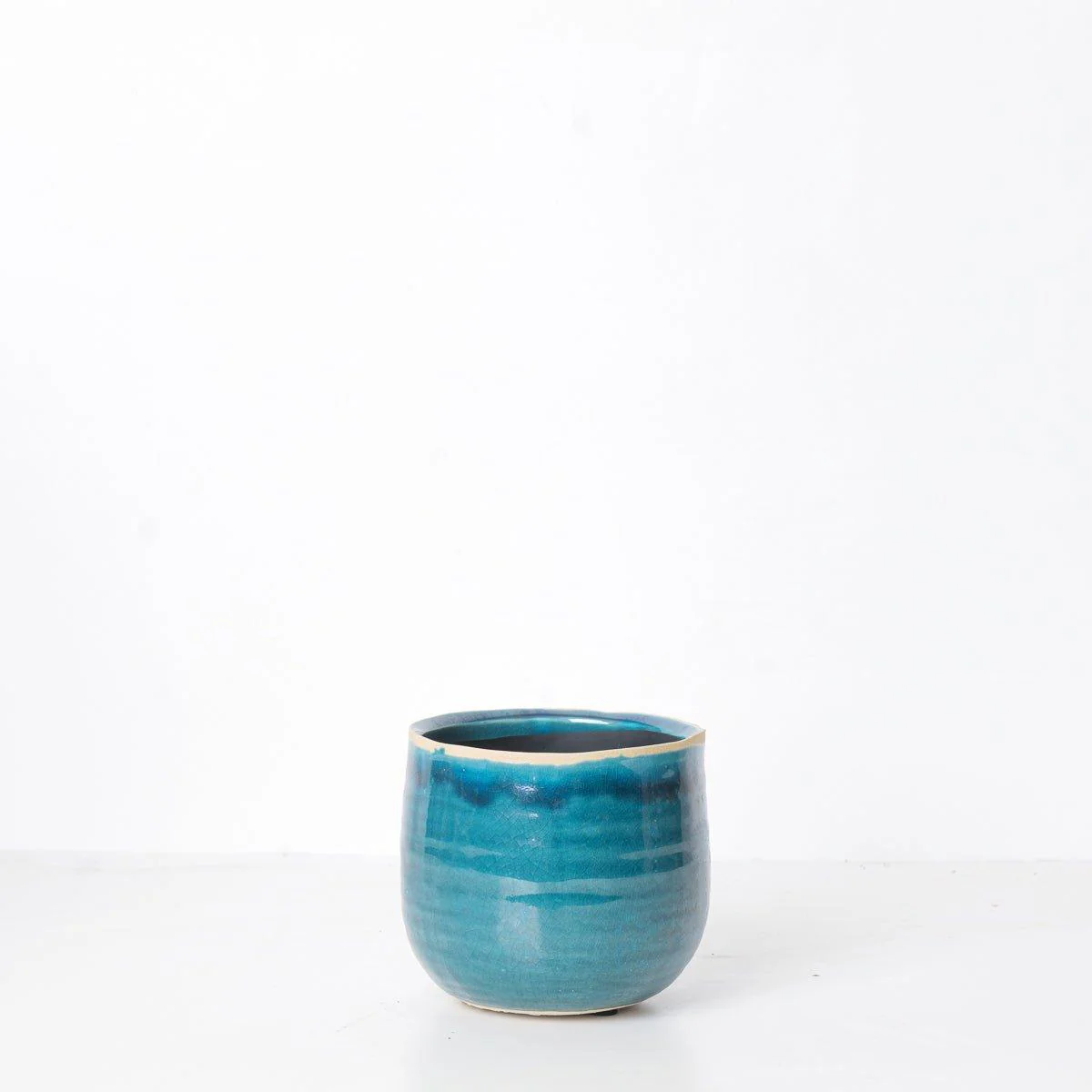 Como Turquoise Plant Pot - Image 3