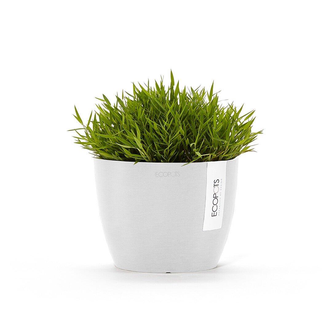 Ecopots Stockholm Recycled Plastic Pot Light Grey