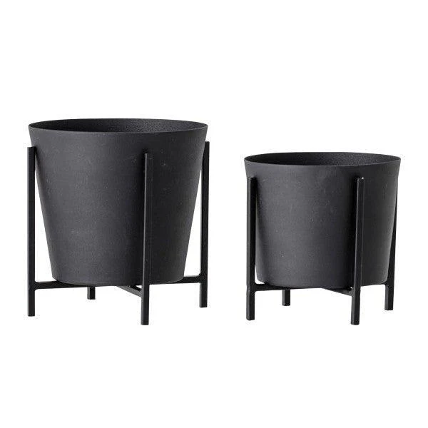 Ilse Black Metal Pot Set by Bloomingville