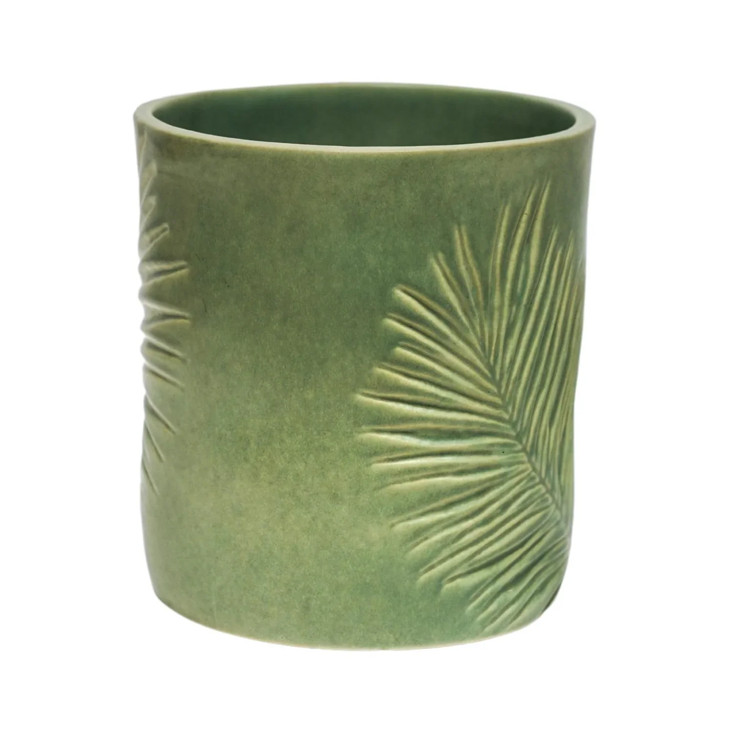 Kew Stoneware Green Sago Palm Planter