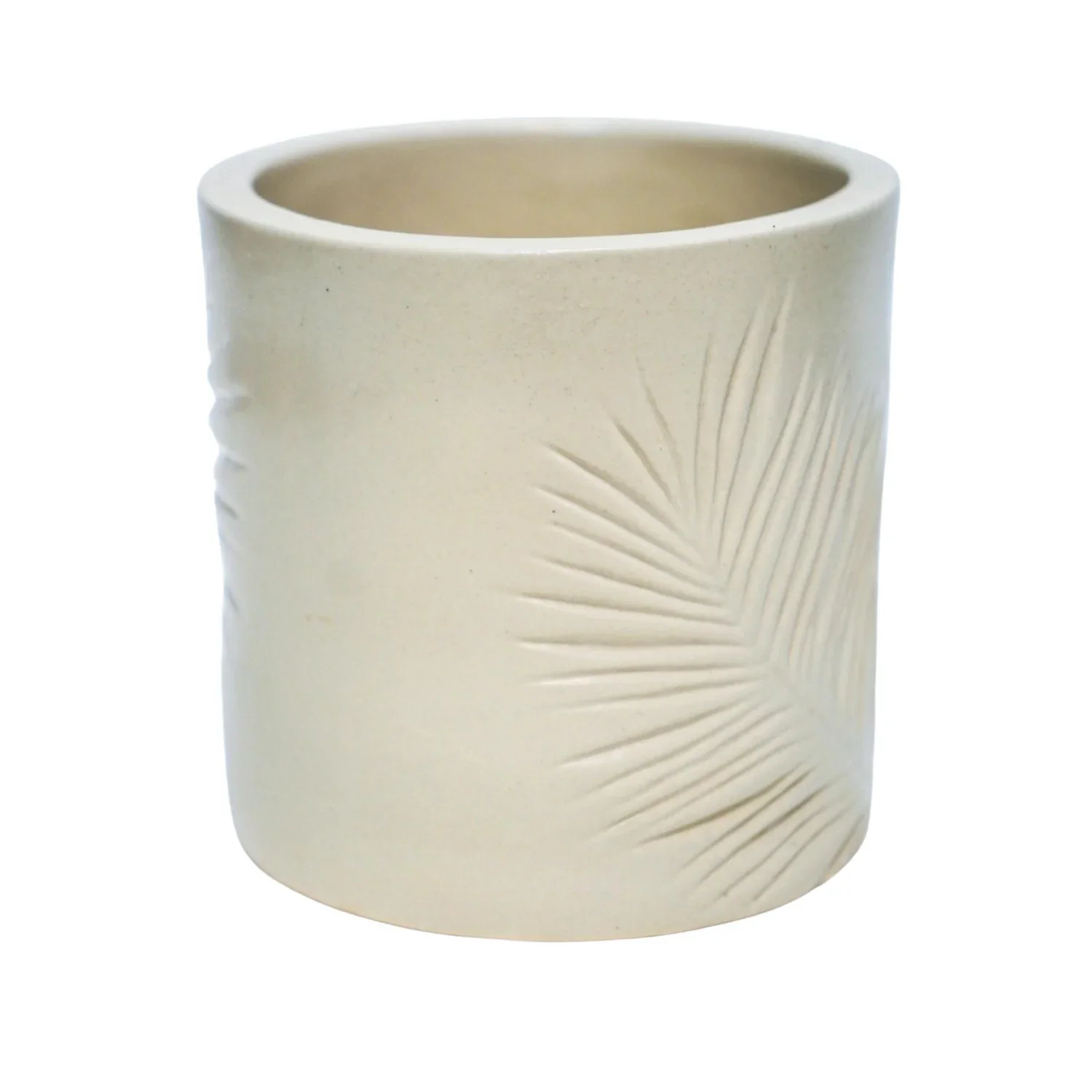 Kew Stoneware Ivory Sago Palm Planter