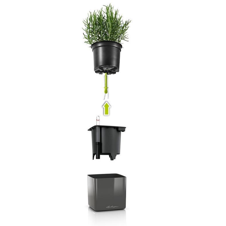 Lechuza CUBE Glossy 16 Self Watering Plant Pot - Image 5