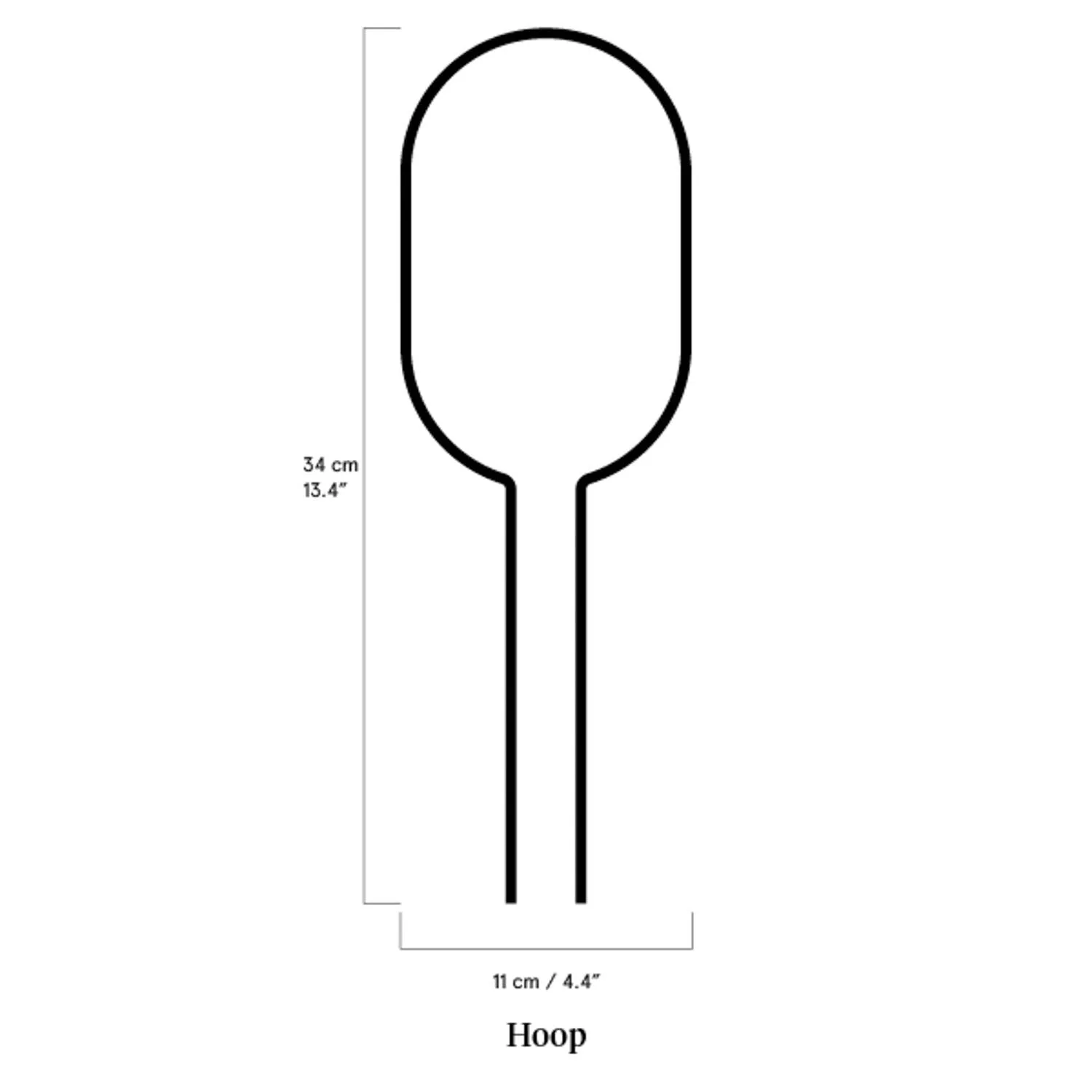 Mini Plant Stake - Hoop - Black - Image 4