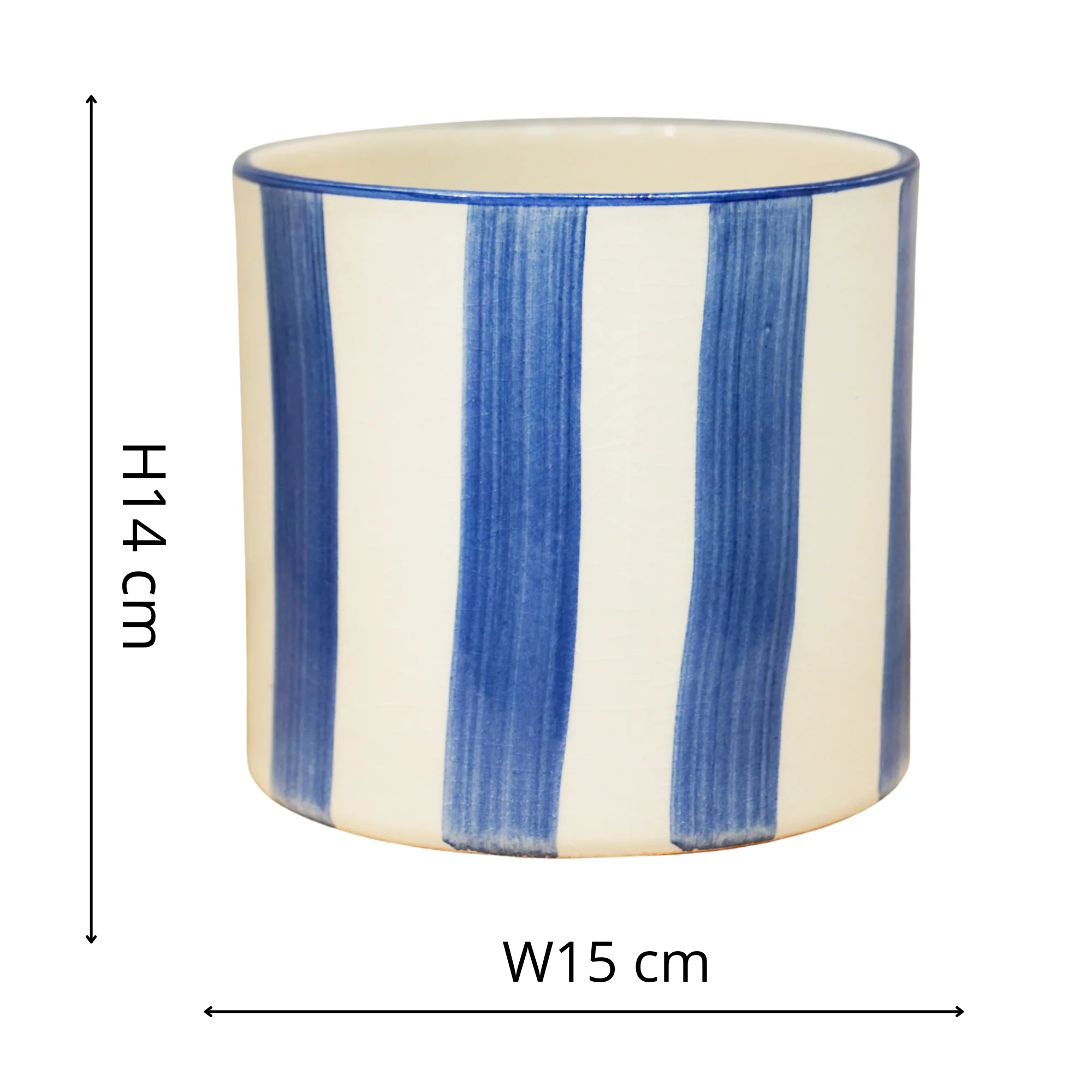 Paros Blue Stripe Pot - Image 3
