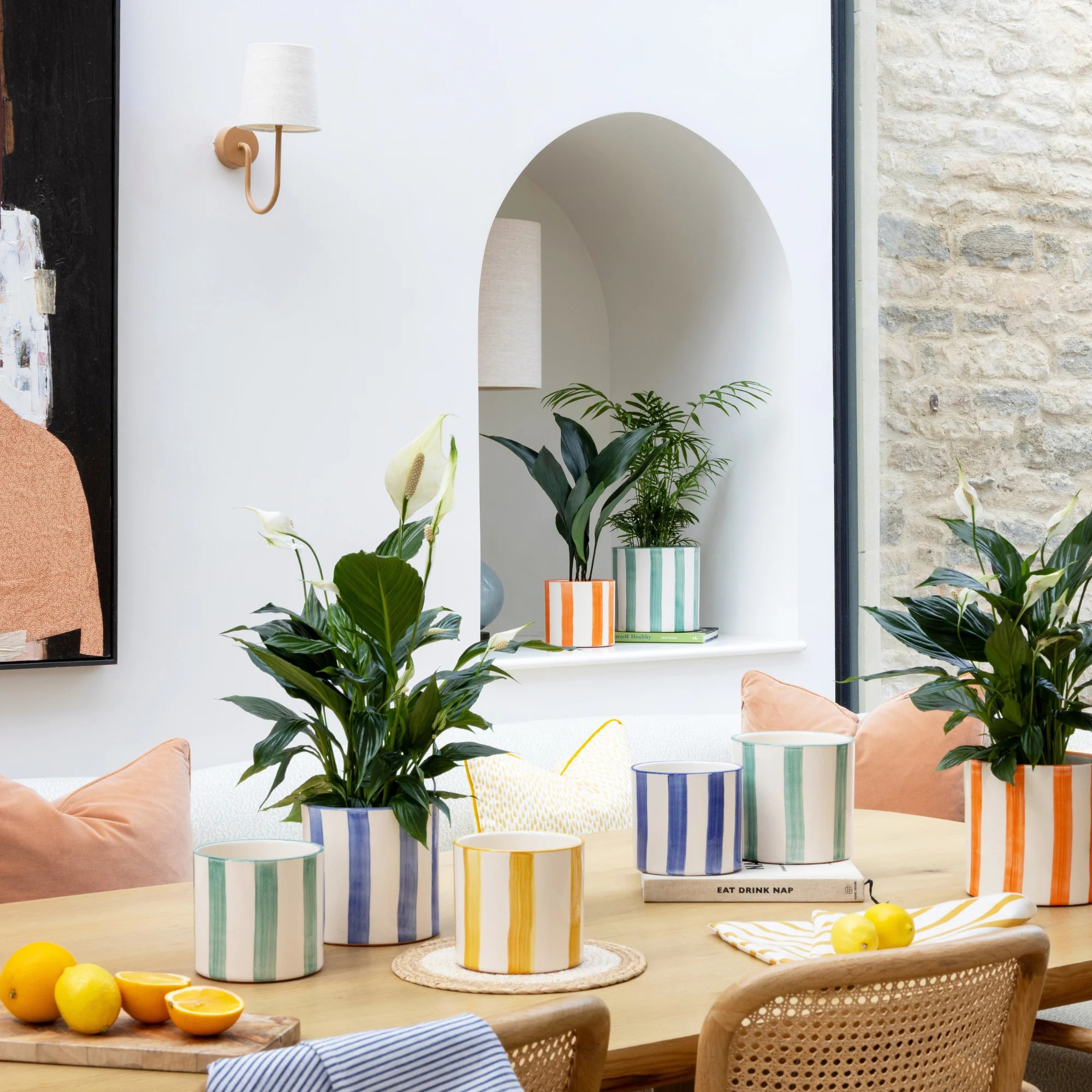 Paros Blue Stripe Pot - Image 4