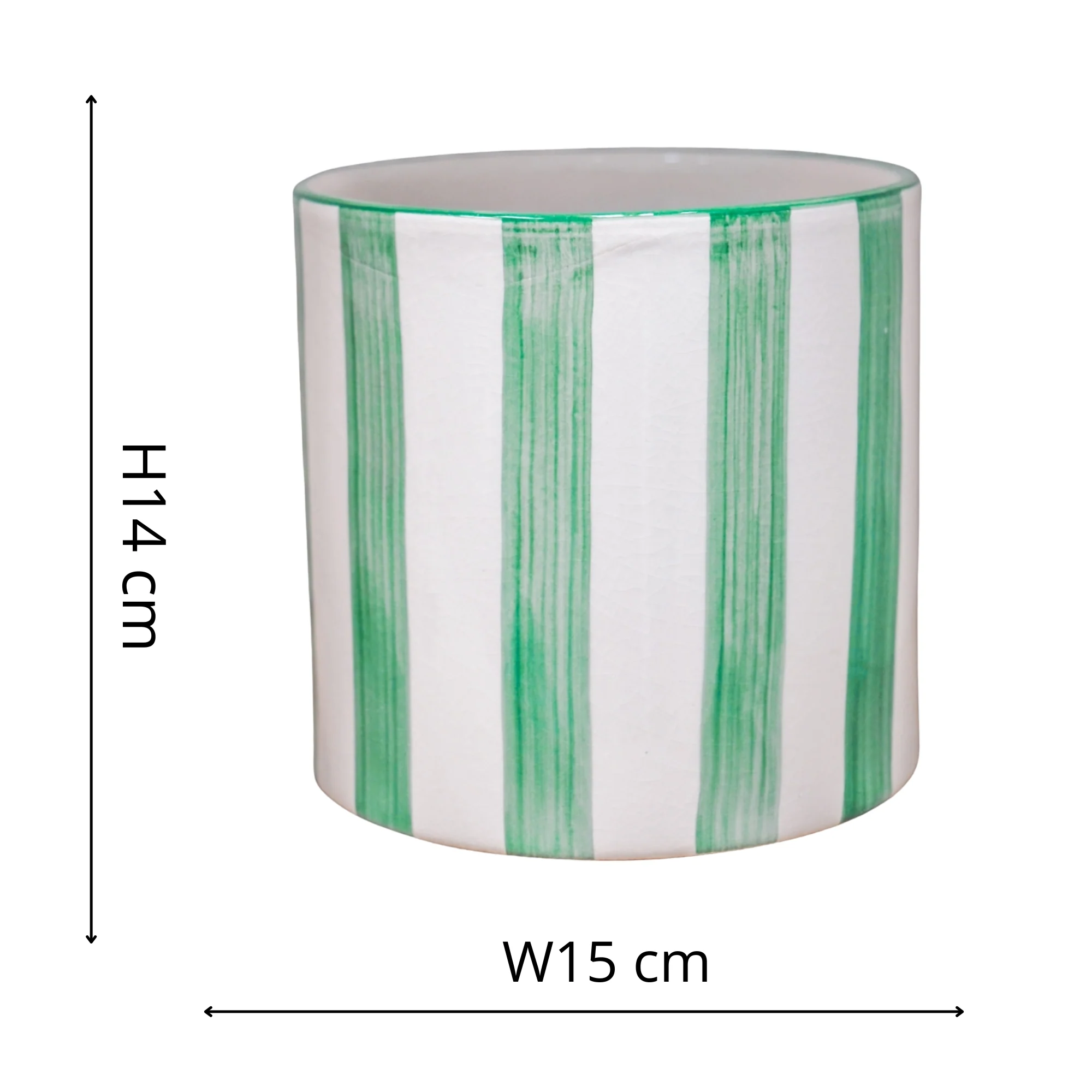 Paros Green Stripe Pot - Image 4