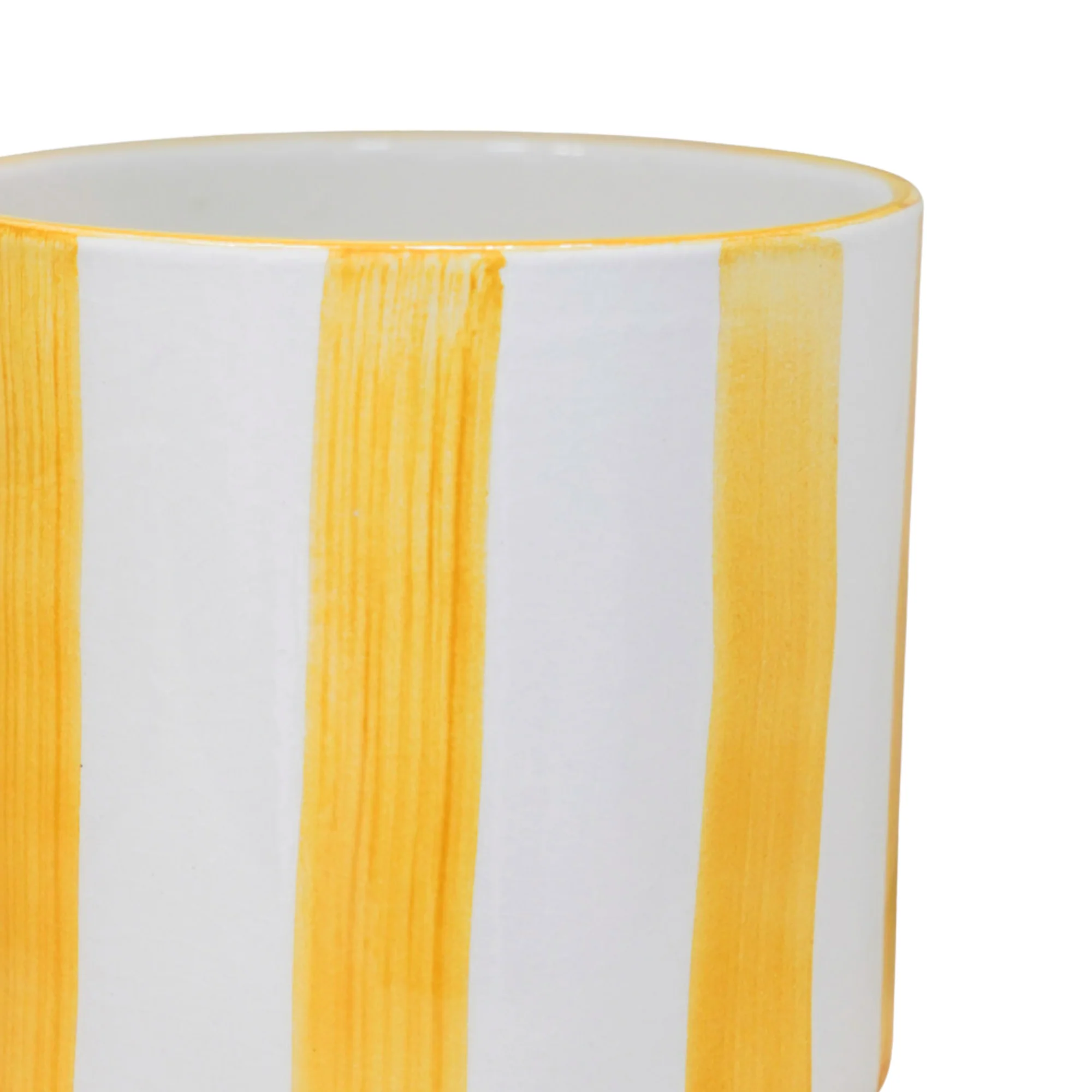 Paros Yellow Stripe Pot - Image 3