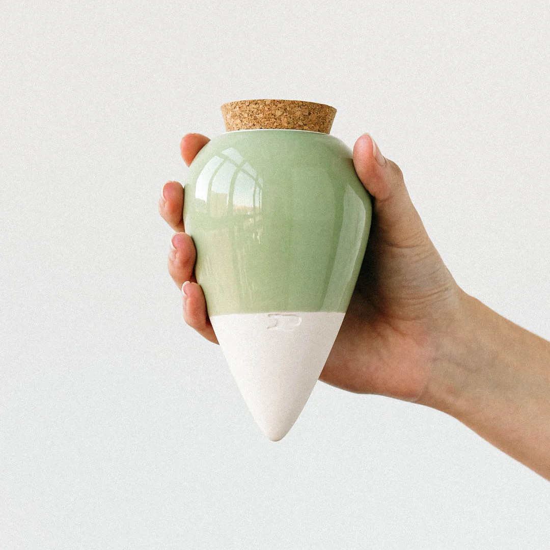 Pepin Self Watering Olla Green