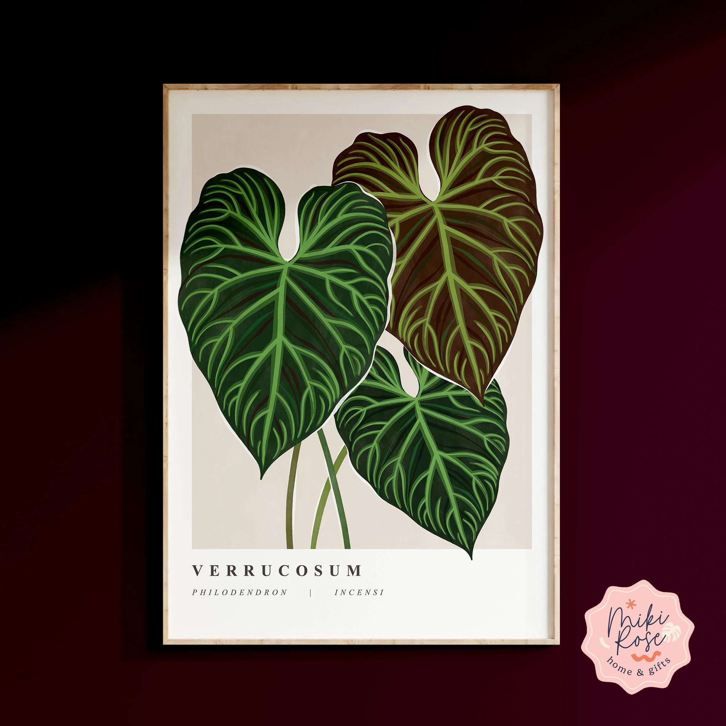 Philodendron Verrucosum Art Print - Image 2