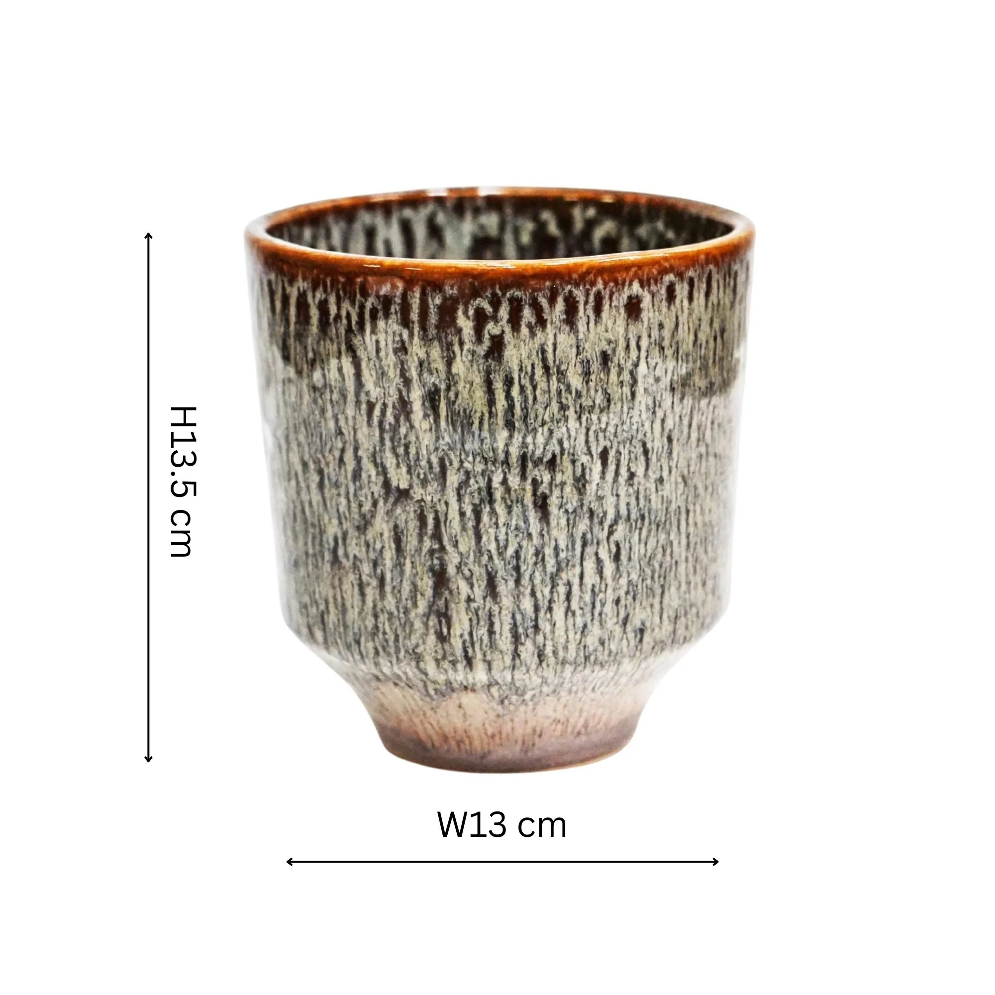 Reactive Glaze Earthenware Planter - Sage